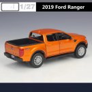 1:27 2019 Ford Ranger Pickup orange Car Model Diecast Metal Offroad Vehicle Simulation