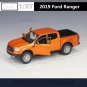 1:27 2019 Ford Ranger Pickup orange Car Model Diecast Metal Offroad Vehicle Simulation