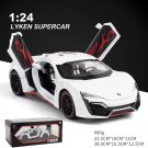 1:24 Lykan Hypersport white Z Car Alloy Model Vehicles Metal Collection Toy Fast Furious