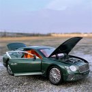 Large Size 1:24 Continental GT green2 Car Model Diecast Simulation Metal Luxy Sound Light Toy