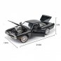 1:24 Dodge Charger 1970 Fast Furious black Car Alloy Diecasts Model Sound and light Toy