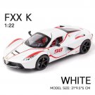 1:22 LaFerrari FXXK Diecast Alloy Model Car white Vehicle Miniature Supercar Metal