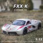 1:22 LaFerrari FXXK Diecast Alloy Model Car white Vehicle Miniature Supercar Metal