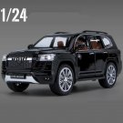 1:24 Toyota LAND CRUISER GT Black Car Prado SUV Alloy Model Diecasts Toy Sound Light
