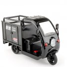 1:24 Express Transport Tricycle black Car Model Truck Alloy Simulation Toy Sound Light