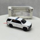 1: 64 2022 Chevrolet Tahoe Police Heat Tracing Vehicle PPV lamp White car Collection of models