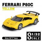 Scale 1:32 Ferrari P80c Supercar Yellow Cars Metal Diecast Toys Model Vehicles  Collection