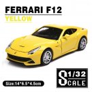 Scale 1:32 Ferrari P80c Supercar Yellow 3 Cars Metal Diecast Toys Model Vehicles  Collection