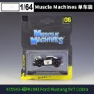 1:64 Ford Mustang SVT Cobra black Car Muscle Transports Diecast Metal Alloy Model toys