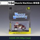 1:64 1941 Willys Coupe red Car Muscle Transports Diecast Metal Alloy Model collection  toys