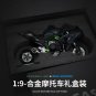 1:9 Kawasaki H2R black Motorcycle High Simulation Diecast Metal Model Alloy
