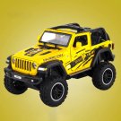1:20 Jeep Wrangler Rubicon 1941 Modified Convertible Yellow Car Alloy Vehicle Toy