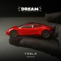 1:64 Tesla Dream Roadster Concept Sports Red Car Model Metal Alloy Mini Toy