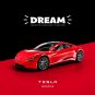 1:64 Tesla Dream Roadster Concept Sports Red Car Model Metal Alloy Mini Toy