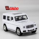 1:30 Benz G500 white Car Simulation Toy With Light Music Doors Can Be Opened