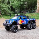 1:28 Ford Raptor F150 Big Wheel blue Car Alloy With Sound Light Pull Back Toy