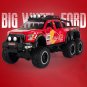 1:28 Ford Raptor F150 Big Wheel red Car Alloy With Sound Light Pull Back Toy