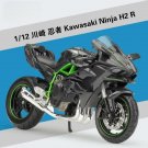 1:12 Kawasaki H2 R black motorcycle original authorized simulation alloy toy
