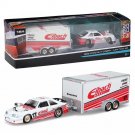 1:64 1993 SVT Cobra Set white red Series Alloy Flat panel Trailer Simulation