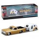 1:64 1967 El Camino Set gold Series Alloy Flat panel Trailer Model Simulation
