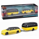 1:64 2006 Magnum RT yellow Series Alloy Flat panel Trailer Model Simulation