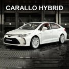 1:33 TOYOTA Corolla Hybrid white Car Alloy DieCast Model Sound and Light Toy