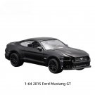 1:64 2015 Ford Mustang GT black Car Series Diecast Metal Alloy Model toys