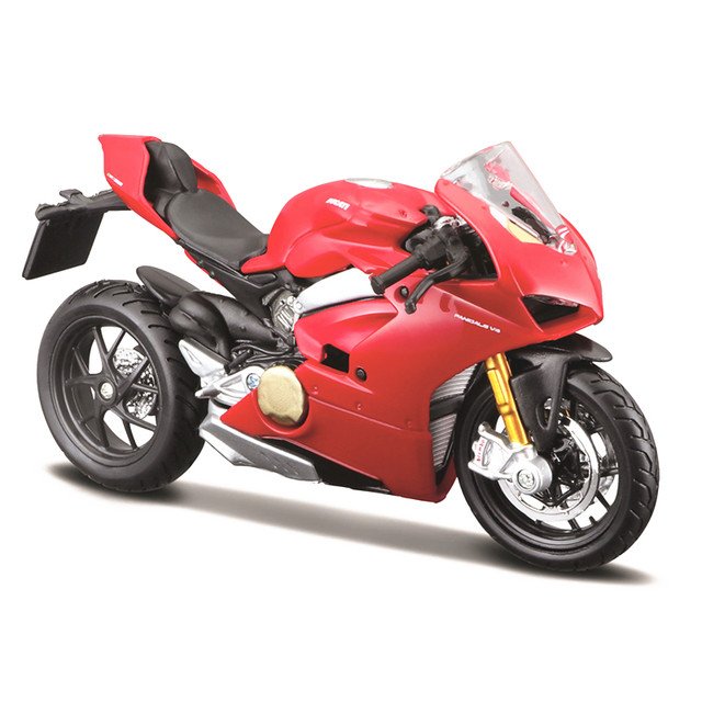1:18 Ducati V4 original red motorcycle authorized simulation alloy model toy