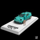 1:64 Mazda RX 7 Blue car modified sports metal model Collection