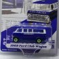 1:64 1969 Ford Club Wagon Bread Police blue Green Car Edition Diecast Alloy Toy