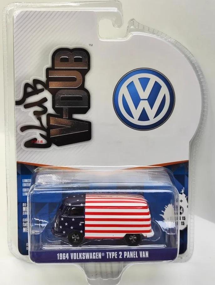1: 64 Series 1964 Volkswagen Panel Van TYPE 2 blue Car Diecast Alloy Model Toy