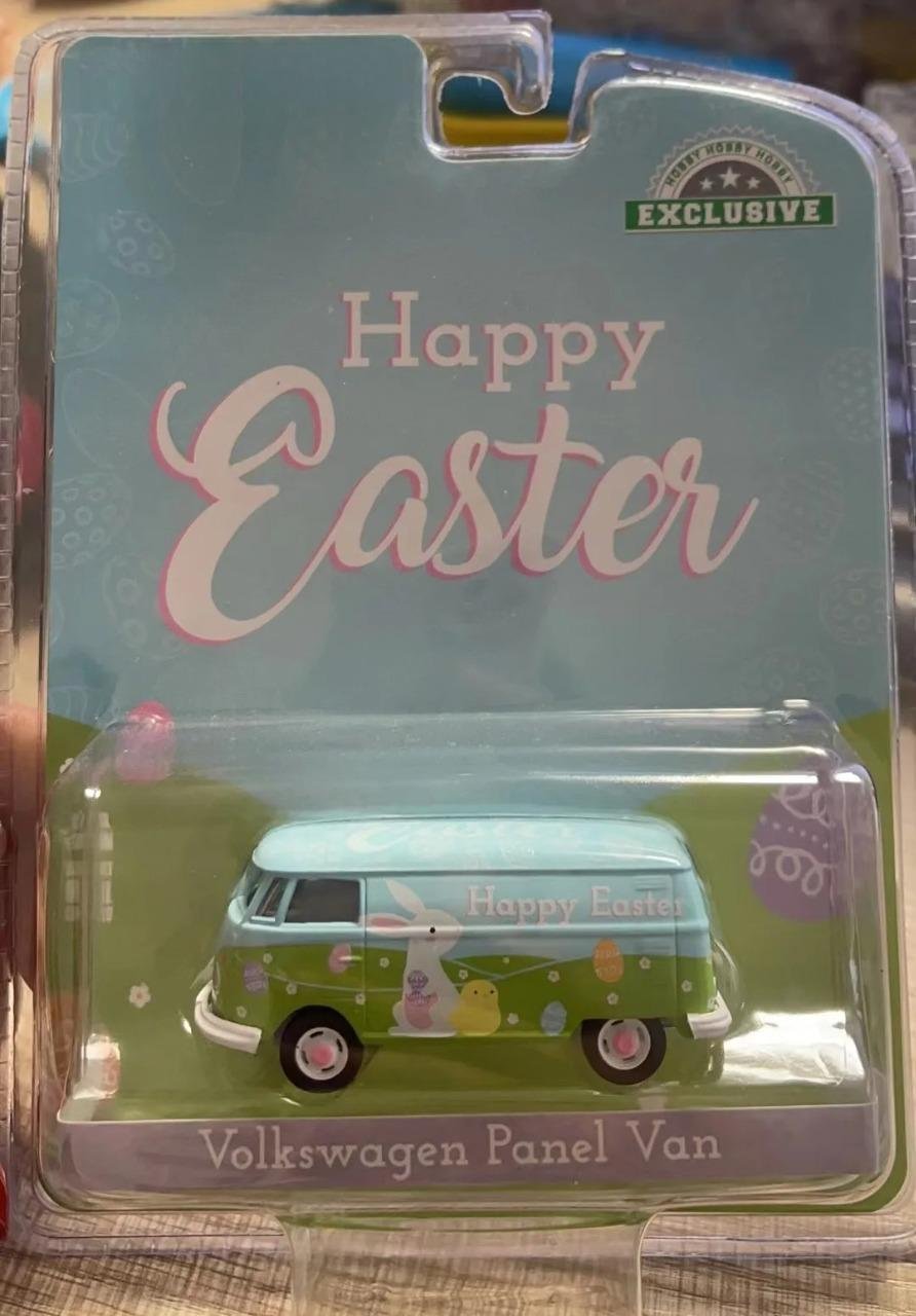 1: 64 Series Volkswagen Panel Van light blue green Car Diecast Alloy Model Toy
