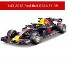 1:43 2017 Red Bull RB14 3 F1 black Car Alloy Model Diecasting Simulation Toy
