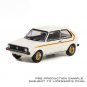 1:64 1975 Volkswagen Rabbit with Custom Stripe Pink White Car Diecast Alloy Toy