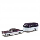 1:64 1965 Buick Alloy Truck Flatbed Transport purple Car Toy Travel Trailer