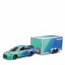 1:64 1987 Buick Alloy Truck Flatbed Transport Green Car Toy Travel Trailer