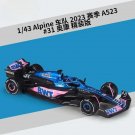 1:43 2023 Alpine A523 31 Pierre Gasly Esteban Ocon Racing pink car Alloy Toy
