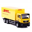 1:36 DHL Truck Model Replica yellow Toy Alloy Pull Back Mini Car Die Cast Toy