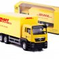 1:36 DHL Truck Model Replica yellow Toy Alloy Pull Back Mini Car Die Cast Toy