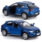 1:36 Volkswagen T ROC blue Car Alloy Model Diecast Toy Vehicles Metal Simulation