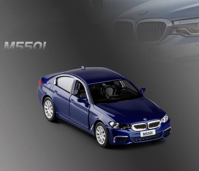 New 1:36 BMW m550 blue Car Model Alloy Diecasts Vehicles Toy Collection