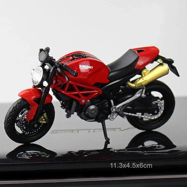1:18 Simulation Portable Offroad Vehicle Model Motorcycle red Ducati Toy
