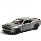 1:36 Dodge Challenger SRT Demon Sports grey Car Toy Alloy Diecast With Pull Back