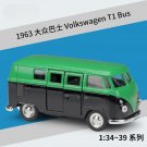 1:36 Volkswagen T1 Bus black Car Alloy Model Simulation Diecast Metal Toy
