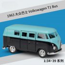 1:36 Volkswagen T1 Bus blue Car Alloy Model Simulation Diecast Metal Toy
