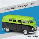 1:36 Volkswagen T1 Bus green Car Alloy Model Simulation Diecast Metal Toy