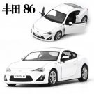 1:36 TOYOTA GT86 Scale Alloy white Car Model Diecast Metal Collection Toy