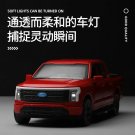 1:36 2022 Ford F150 Lightning Platinum red car Diecast Alloy EV CHARGING Toy