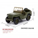 1941 Willys MB World War II Jeep green Car Alloy Diecast Model Pull Back Toy