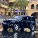 1:36 Jeep Sahara Wrangler Black Car Alloy Model Diecasts Metal Collection Toy